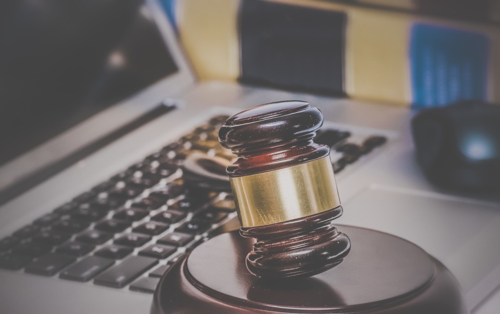 Law legal concept laptop