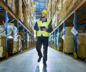 Man supervising the warehouse