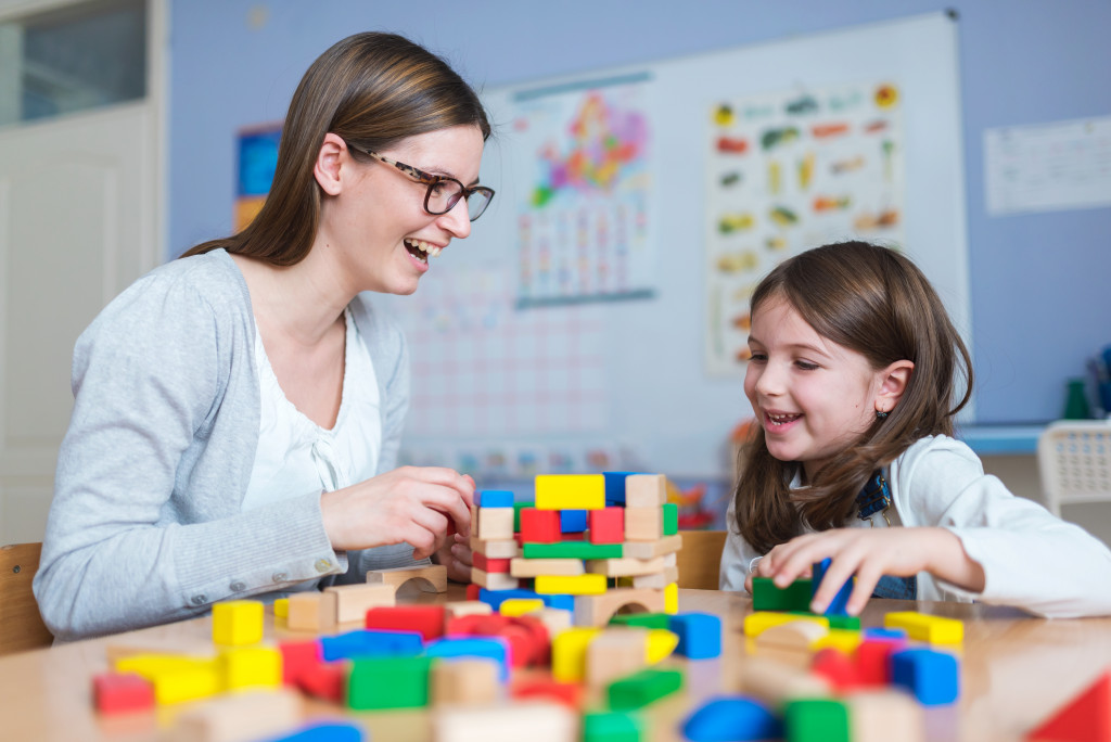 child in daycare center