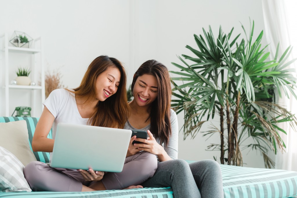 two women sitting